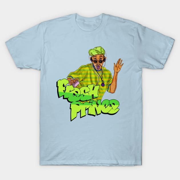 fresh prince cartoon T-Shirt by gokilshop